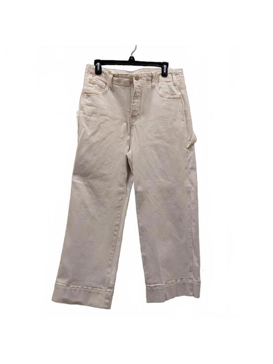 "The Icon By Risen" Check Measurements. Tummy-Slimming, Ivory Wide-Leg Jeans.... - Picture 3 of 12